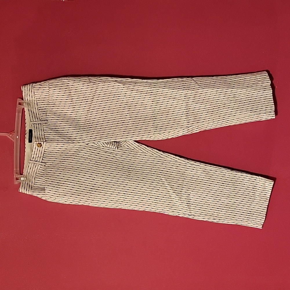 Lands' End Mid Rise Seersucker Pants sz 6